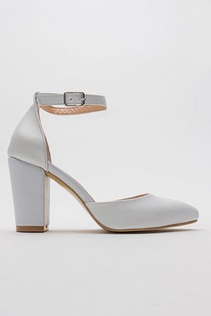 HAKİKİ DERİ BEYAZ YÜKSEK TOPUKLU STİLETTO   