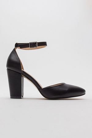 HAKİKİ DERİ SİYAH YÜKSEK TOPUKLU STİLETTO 