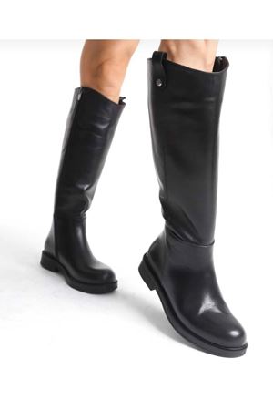 SİERRA Siyah Hakiki Deri Kadın Çizme