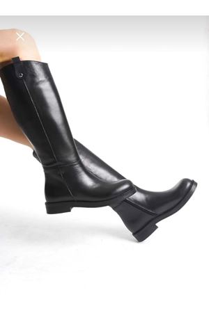 SİERRA Siyah Hakiki Deri Kadın Çizme